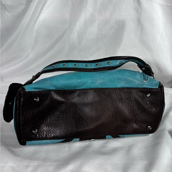 Elegant Blue Embellished Women's Shoulder Bag‎ - Picture 9 of 12